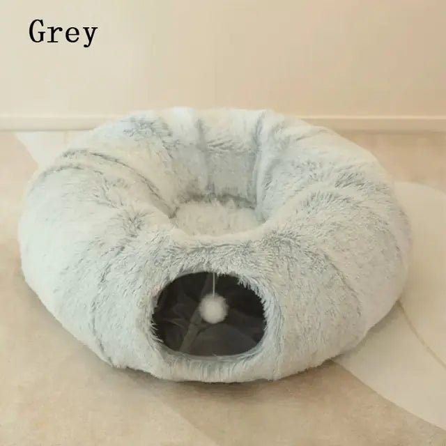 2 In 1 Round Tunnel Cat Beds - PawLuxe