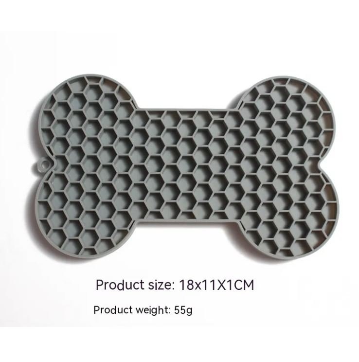 Bone Silicone Licking Dog Slow Food Mat - PawLuxeBone Silicone Licking Dog Slow Food Mat