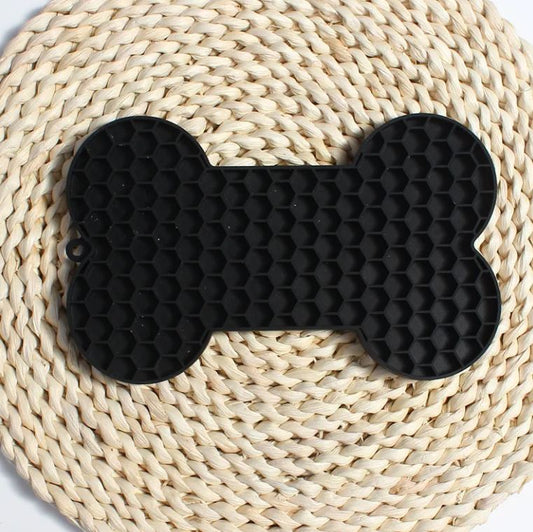 Bone Silicone Licking Dog Slow Food Mat - PawLuxeBone Silicone Licking Dog Slow Food Mat