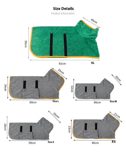 Dog Robe Cat Bath Towel - PawLuxe
