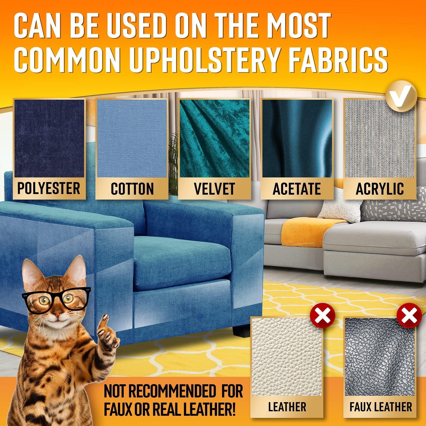 Heavy Duty Cat Scratch Deterrent Furniture Protectors for Sofa Clear 16 Sheets - PawLuxe