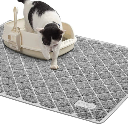 Premium Non-Slip Cat Litter Mat - PawLuxe