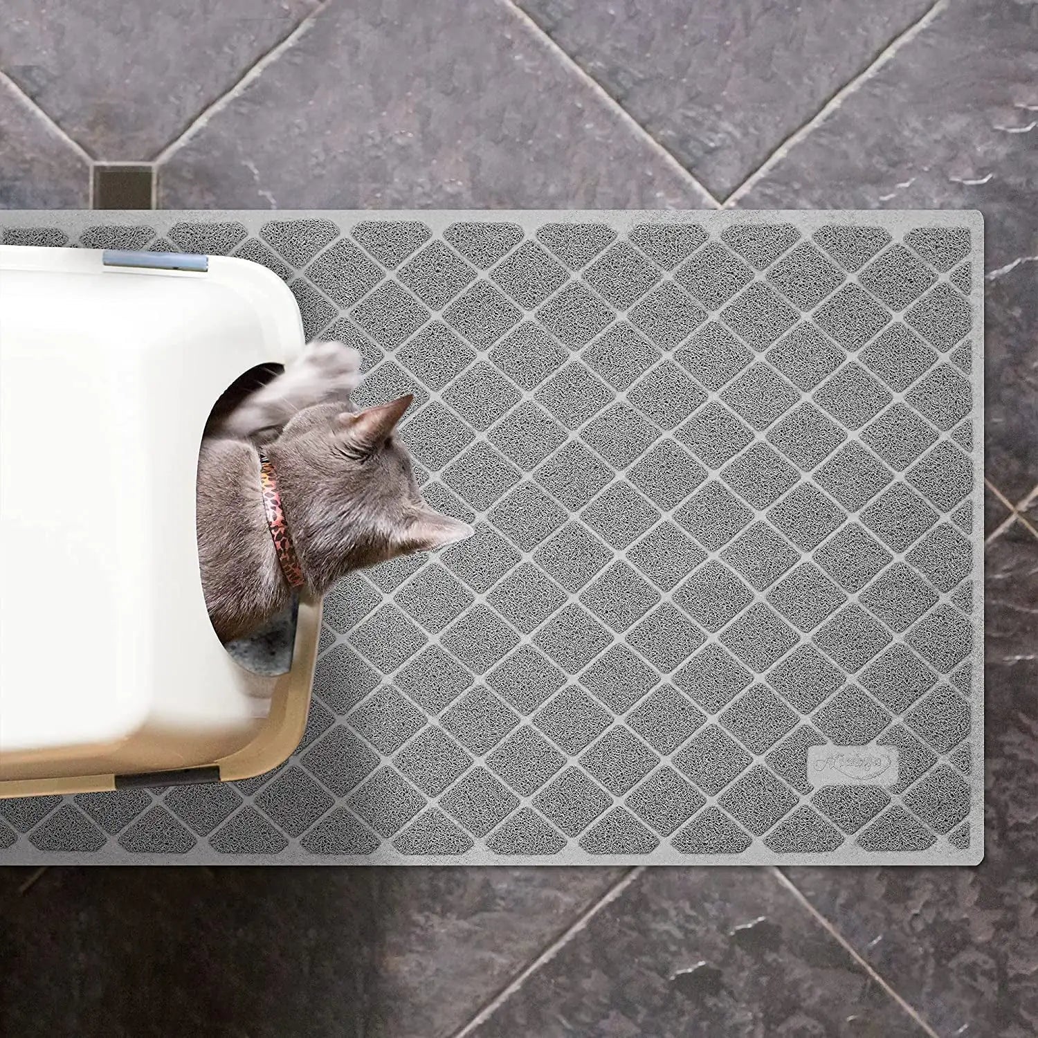Premium Non-Slip Cat Litter Mat - PawLuxe